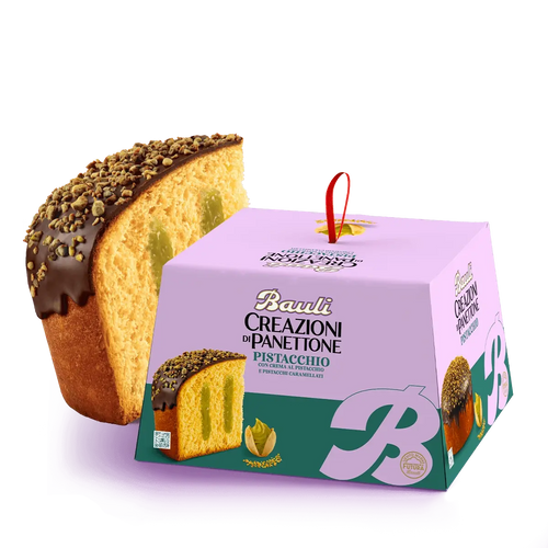 Bauli Creazioni Panettone Pistachio Cream & Caramelised Pistachios 750g Bauli