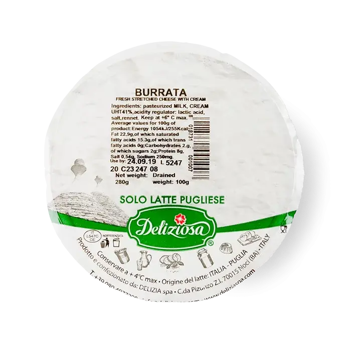 Deliziosa Burrata in a Cup 8x100g La Vita Pazza