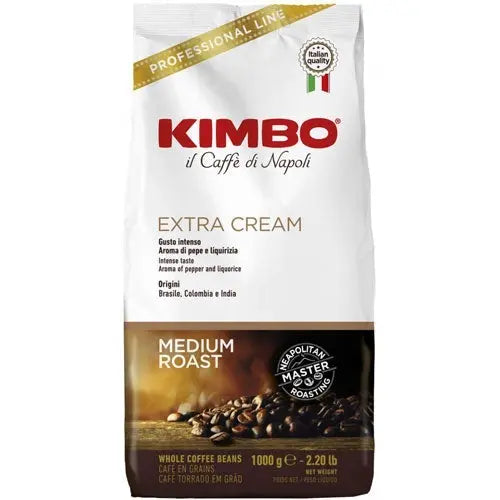Kimbo Extra Cream Coffee Beans (1kg) Kimbo