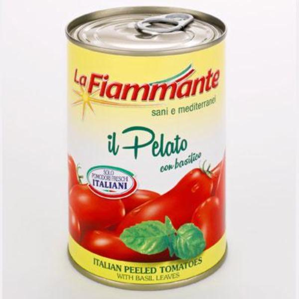 Pelato Peeled Tomatoes With Basil (400g) - La Vita Pazza